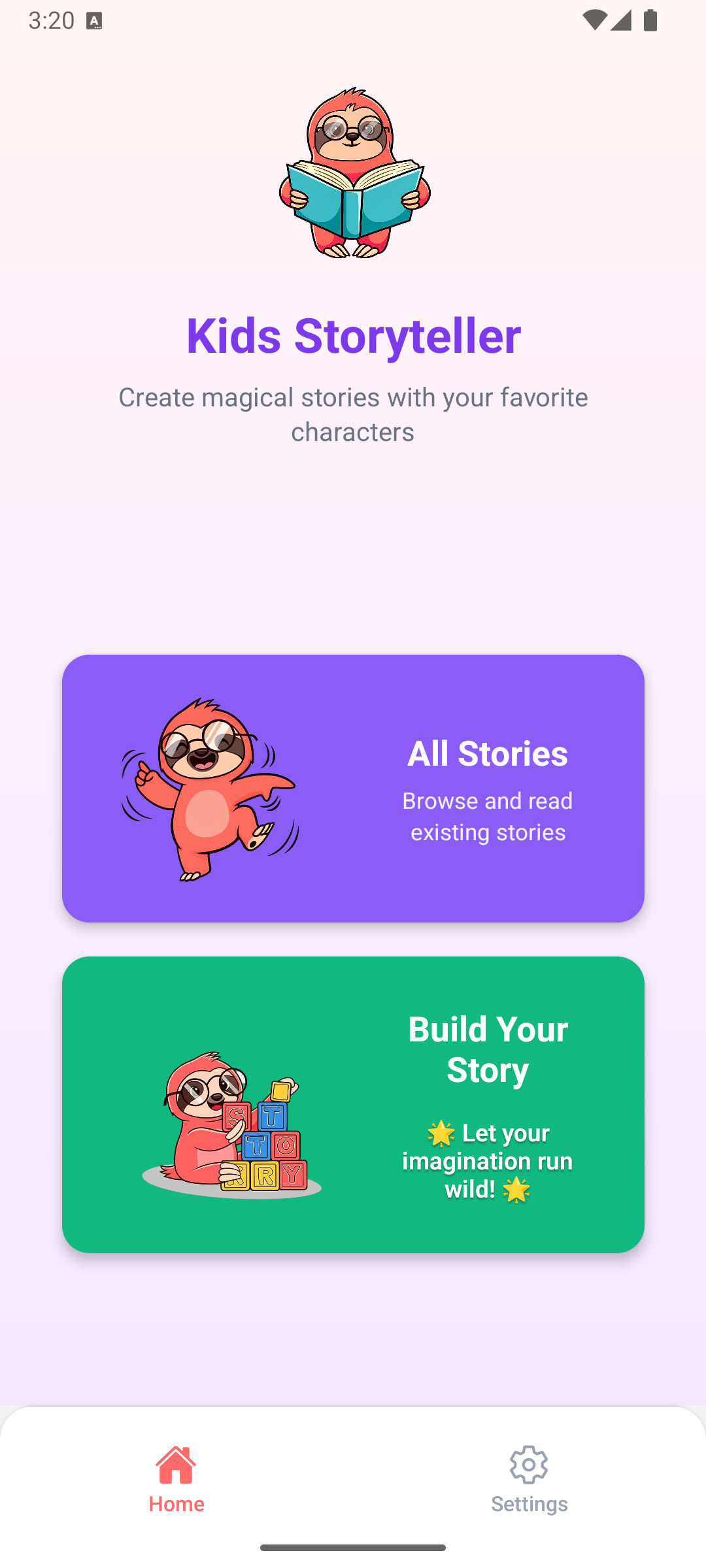 Kids Story Teller Android App Screenshot 1