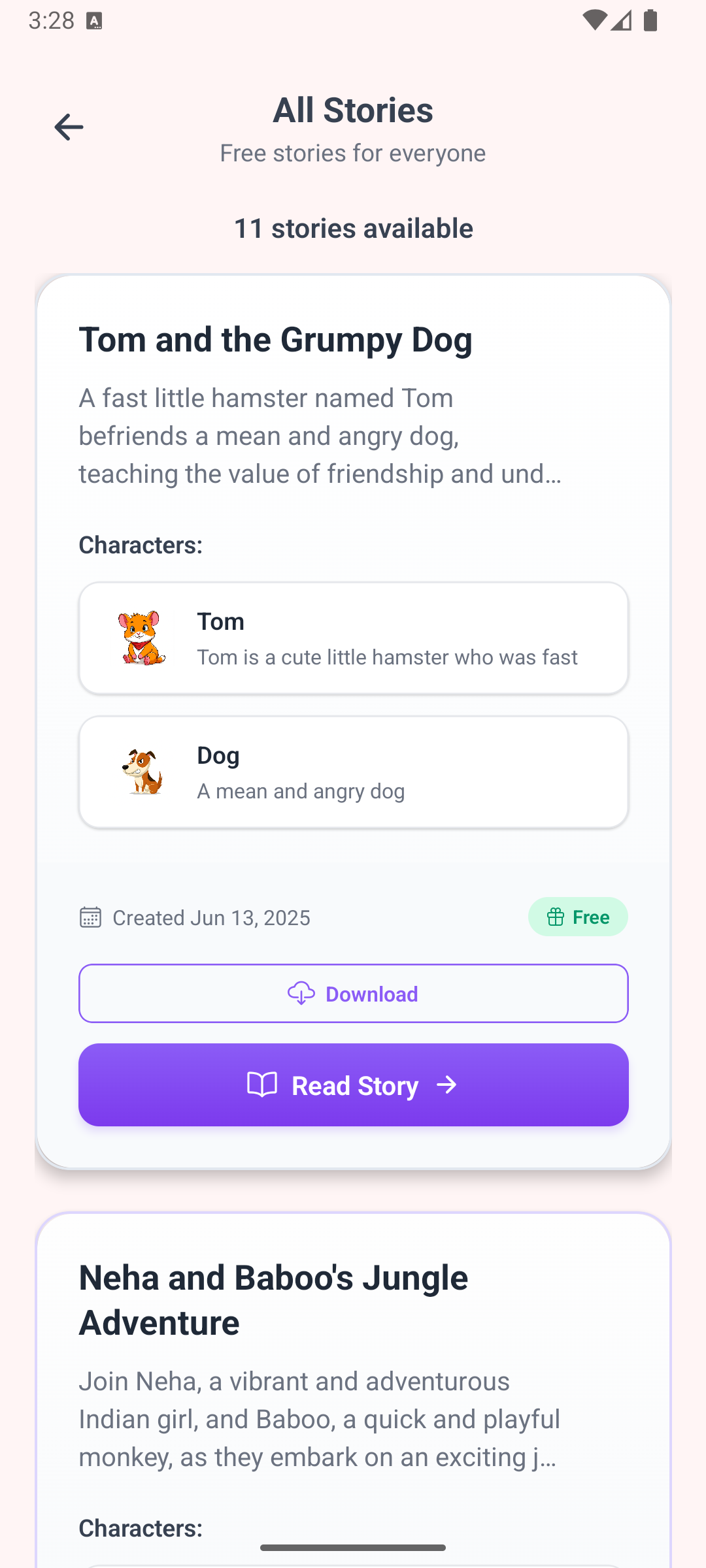 Kids Story Teller Android App Screenshot 3